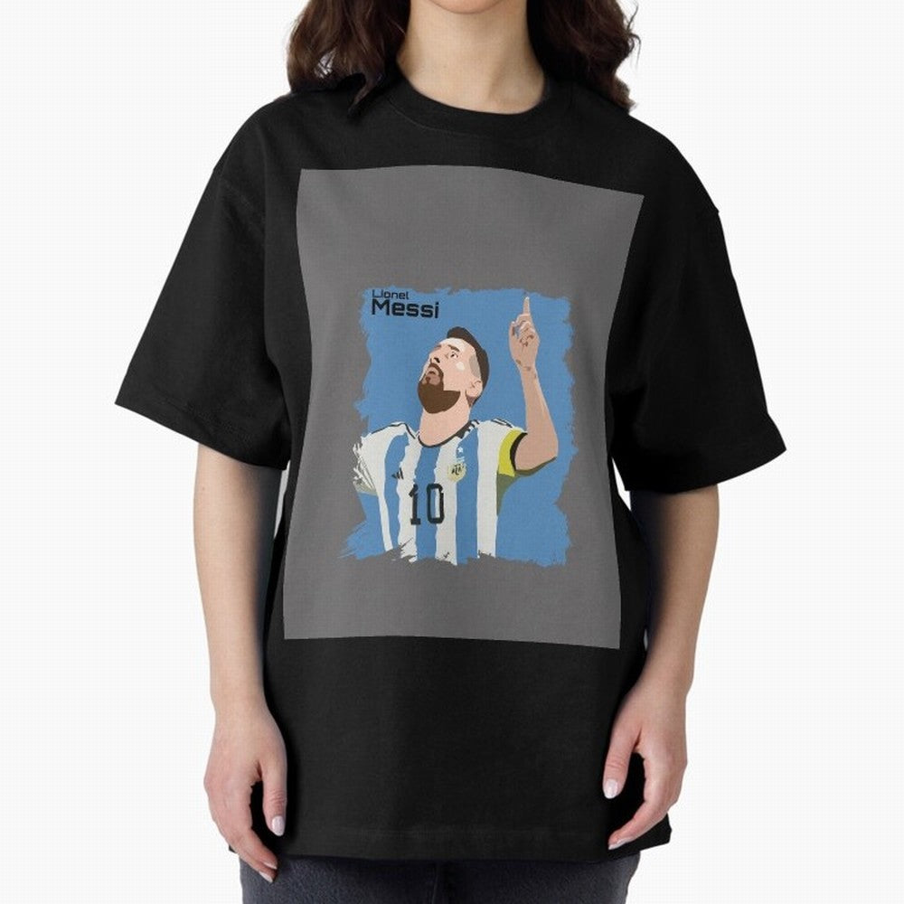 Lionel Messi Triumphant Argentina Portrait Graphic T-Shirt Treasure FIFA World Cup 2026 USA Canada Mexico Made for Haaland, Argentina, France and Brazil Energy, Football History, Final Match Energy, Crowd Noise and Once in a Lifetime Moments; Ideal