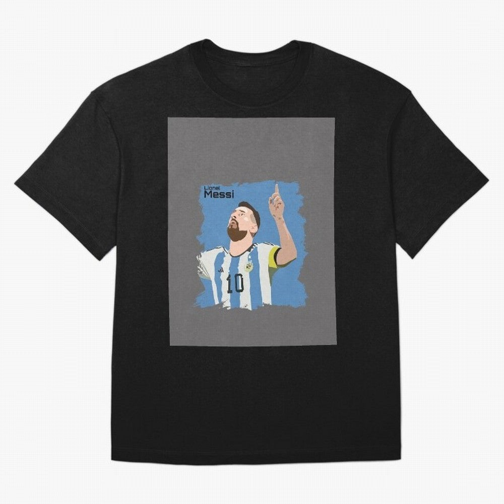 Lionel Messi Triumphant Argentina Portrait Graphic T-Shirt Treasure FIFA World Cup 2026 USA Canada Mexico Made for Haaland, Argentina, France and Brazil Energy, Football History, Final Match Energy, Crowd Noise and Once in a Lifetime Moments; Ideal