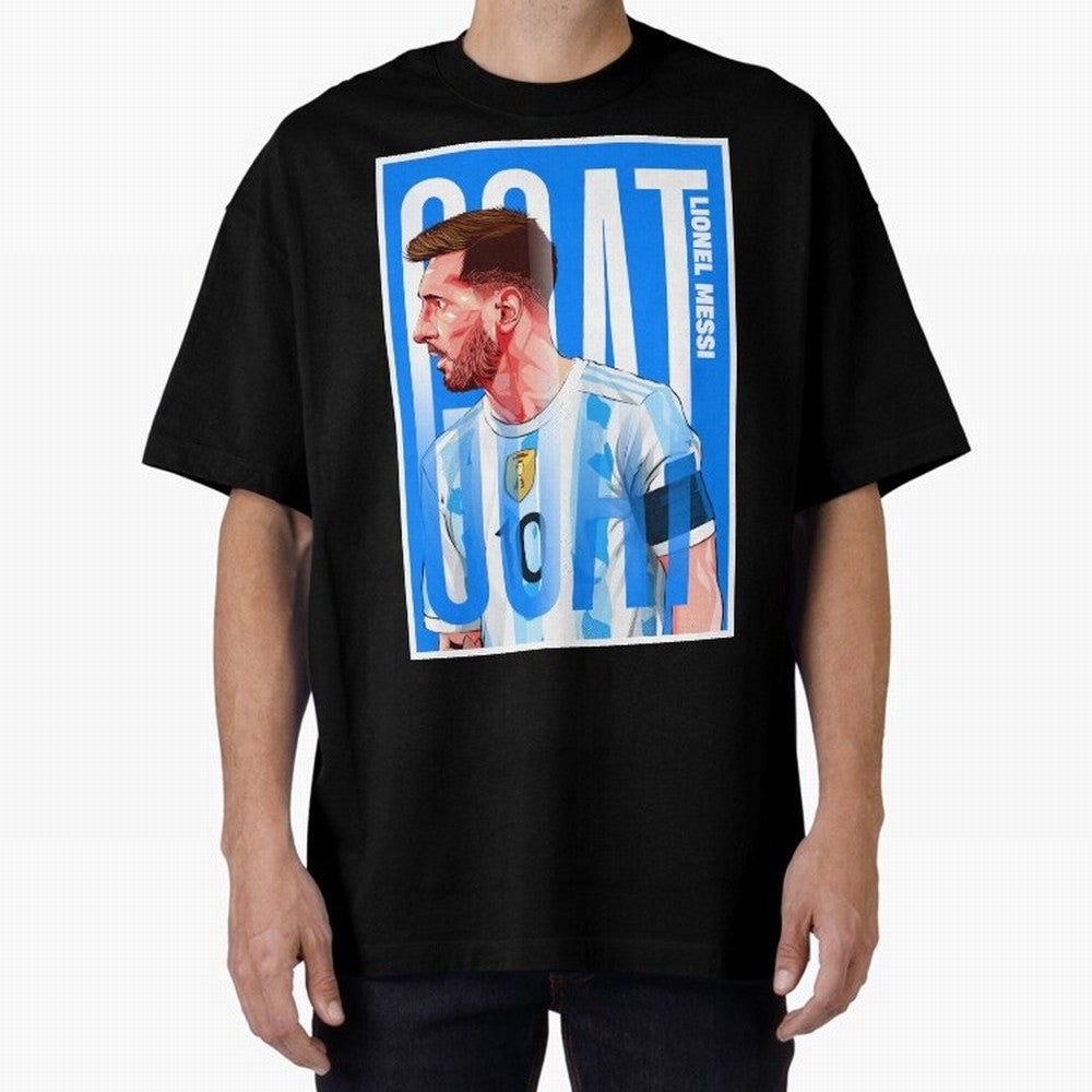 Lionel Messi The GOAT Illustration artwork Premium T-Shirt Follow the Road to FIFA World Cup 2026 Group Stage Spirit, Filled with England and Germany, Messi and Cristiano Ronaldo, Fan Favorite Moments, National Team Passion, Big Match Drama and