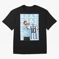 Lionel Messi Goat Premium T-Shirt Capture the FIFA World Cup 2026 Group Stage Journey through Neymar Highlights, Netherlands Pride, Fan Favorite Moments, National Team Passion, Big Match Drama and Soccer History; Great for Supporters Who Love