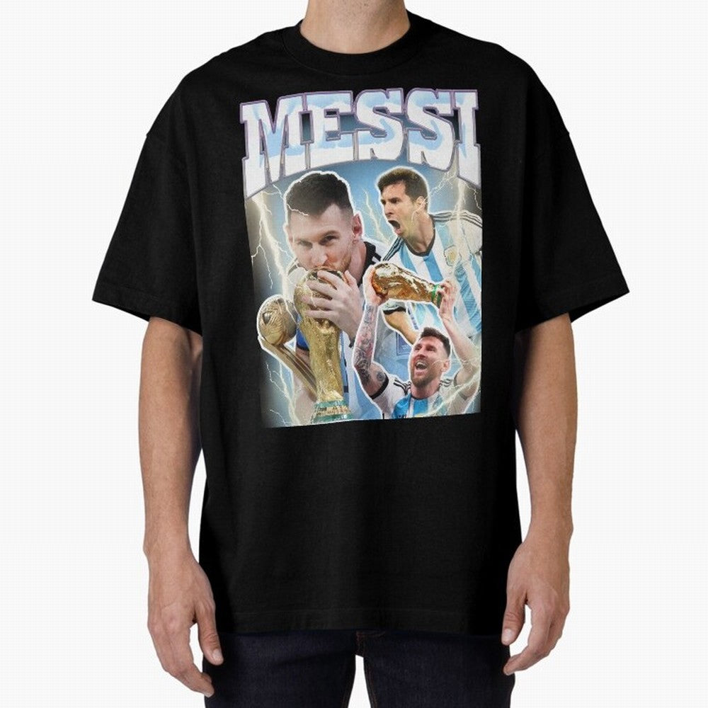 Messi Champion Vintage Retro Design Premium T-Shirt Bring Retro Soccer Energy to FIFA World Cup 2026 Group Stage Built around Haaland and Mbappe, Portugal, Spain and Germany Energy, Worldwide Fan Energy, Dramatic Goals, Stadium Lights and