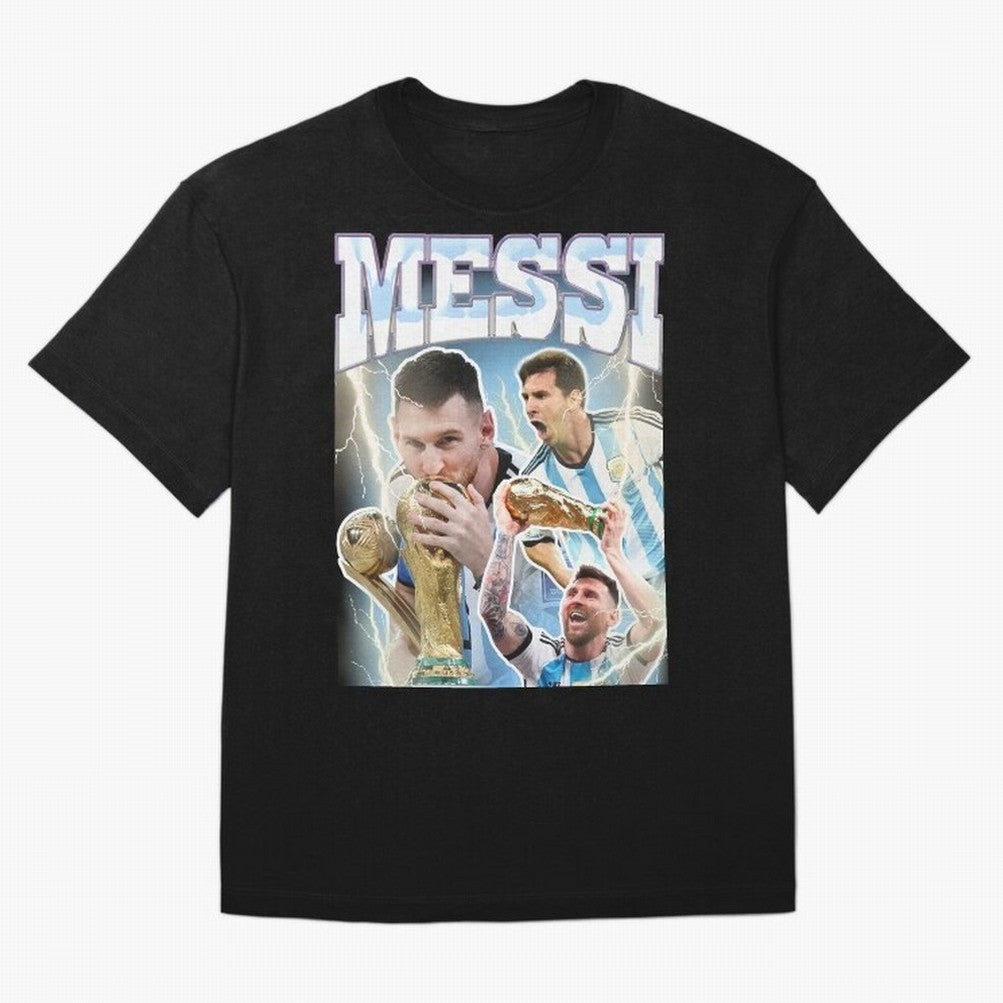 Messi Champion Vintage Retro Design Premium T-Shirt Bring Retro Soccer Energy to FIFA World Cup 2026 Group Stage Built around Haaland and Mbappe, Portugal, Spain and Germany Energy, Worldwide Fan Energy, Dramatic Goals, Stadium Lights and