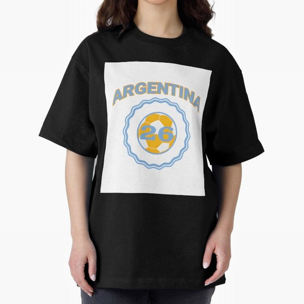 Argentina 2026 world cup soccer badge Premium T-Shirt Keep Football History Alive during Match Day Hype around FIFA World Cup 2026, Haaland, Argentina, Tournament Hype, Historic Matchups, Family Viewing Parties and Global Sports Pride; Ideal for