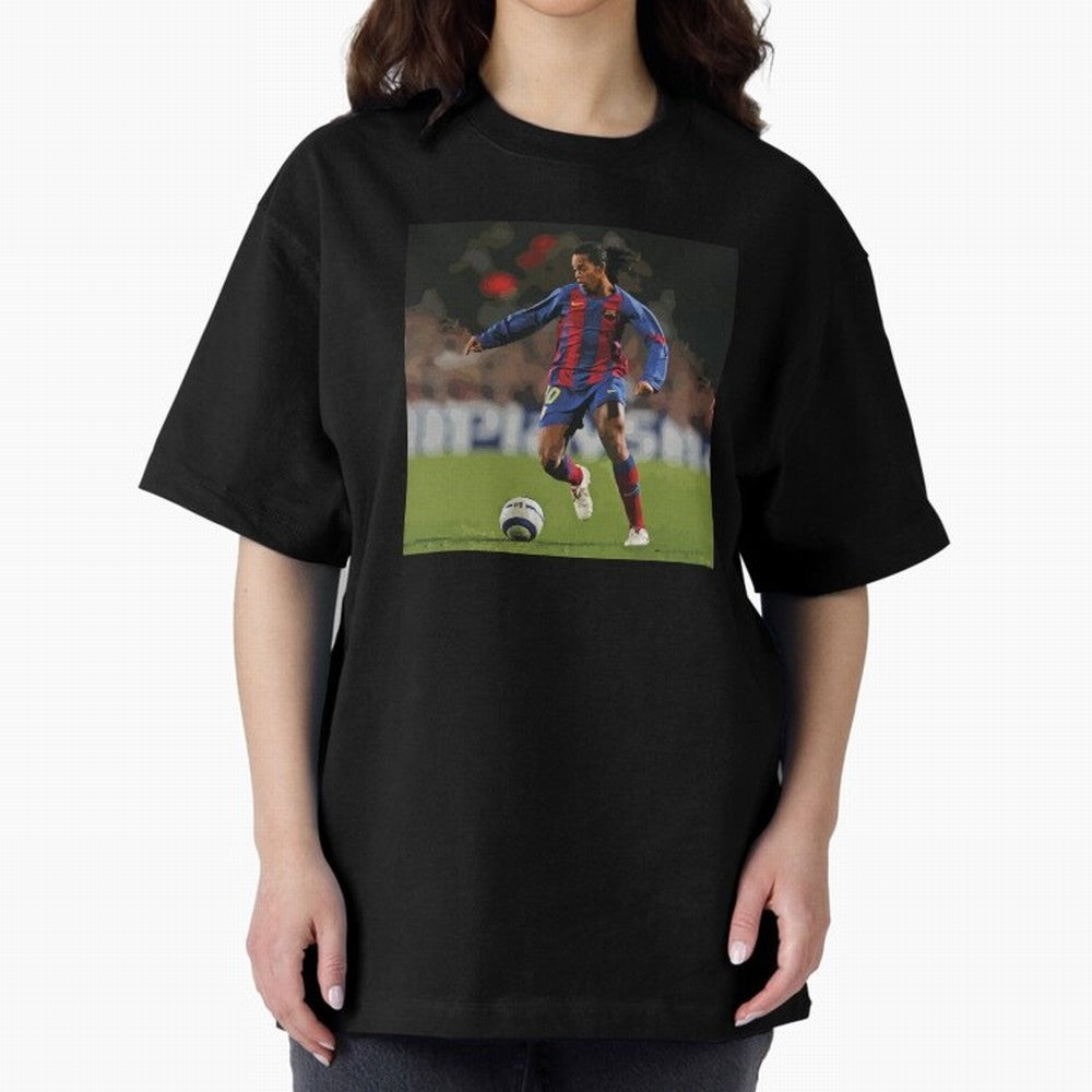 The Magician Ronaldinho Classic T-Shirt Carry National Pride through Global Football Passion for FIFA World Cup 2026, Centered on Messi, CR7 and Mbappe, Germany, Retro Football Energy, Iconic Rivalries, Trophy Chase Drama and Stadium Atmosphere;