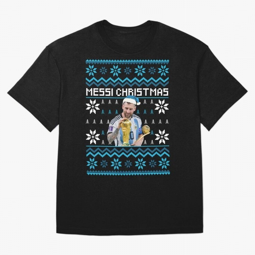 Leo Messi Christmas Ugly Sweater Design Classic T-Shirt Carry the Colors and Pride of the FIFA World Cup 2026 Journey through Cristiano Ronaldo, Haaland and CR7 Highlights, Brazil Pride, Soccer Culture, Superstar Moments, National Team Dreams and