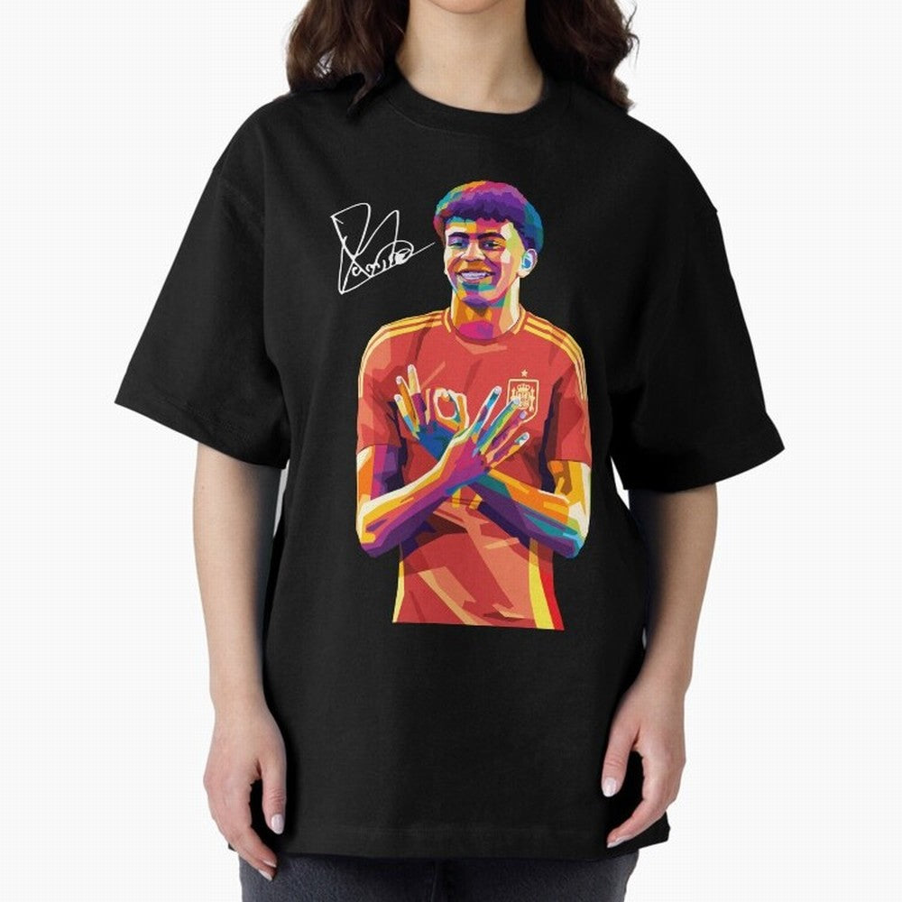 Lamine Yamal Wpap Pop Art Classic T-Shirt Feel Global Football Passion for FIFA World Cup 2026 USA Canada Mexico, Featuring CR7 and Messi, France and Portugal, Football Festival Excitement, Trophy Ambitions, Country Rivalries and Star Player Buzz;
