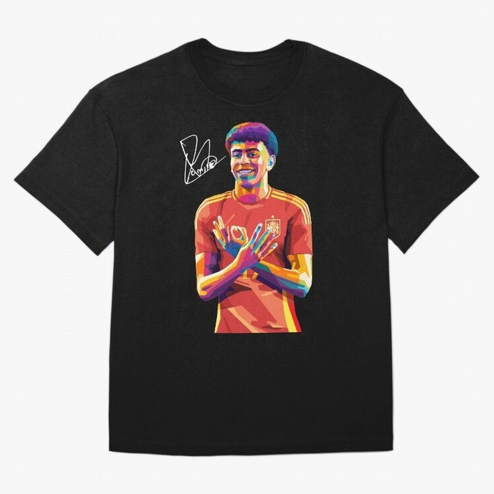 Lamine Yamal Wpap Pop Art Classic T-Shirt Feel Global Football Passion for FIFA World Cup 2026 USA Canada Mexico, Featuring CR7 and Messi, France and Portugal, Football Festival Excitement, Trophy Ambitions, Country Rivalries and Star Player Buzz;