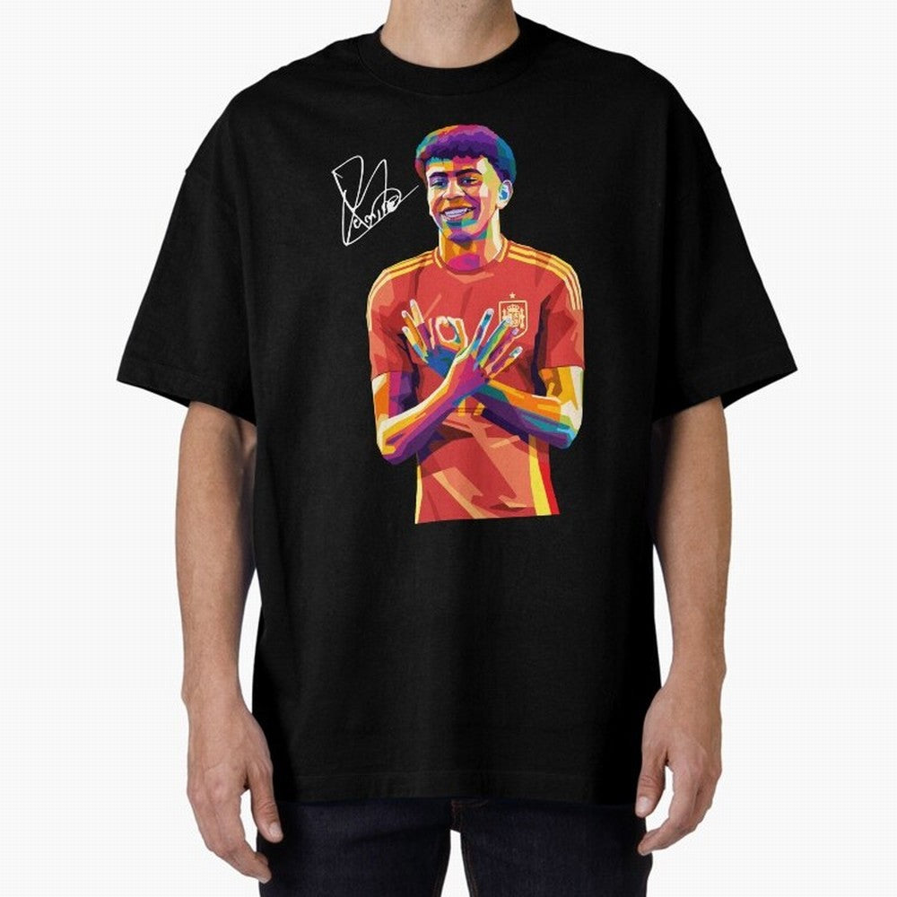 Lamine Yamal Wpap Pop Art Classic T-Shirt Feel Global Football Passion for FIFA World Cup 2026 USA Canada Mexico, Featuring CR7 and Messi, France and Portugal, Football Festival Excitement, Trophy Ambitions, Country Rivalries and Star Player Buzz;
