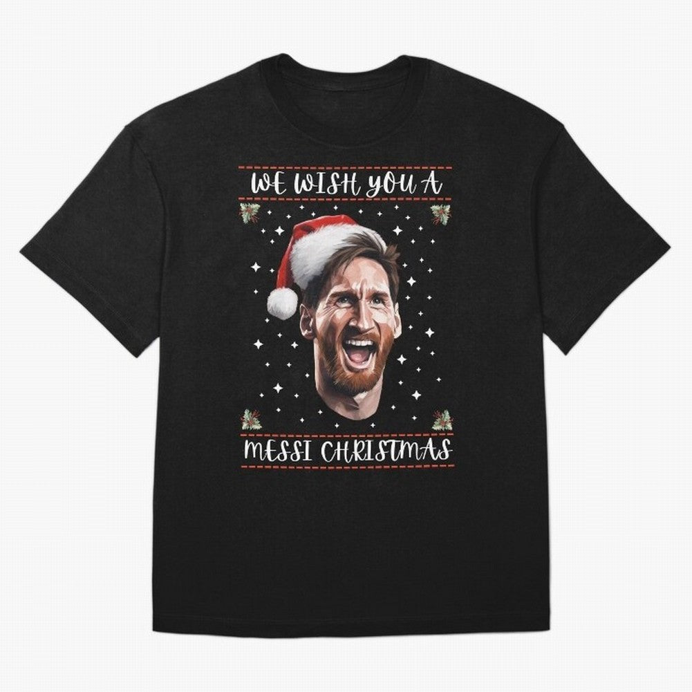 Messi Christmas Shirt ¨C Funny Football Holiday Gift | We Wish You a Messi Christmas Active T-Shirt Celebrate the Magic of Match Day Hype around FIFA World Cup 2026, Haaland and Mbappe, Netherlands, Retro Football Energy, Iconic Rivalries, Trophy
