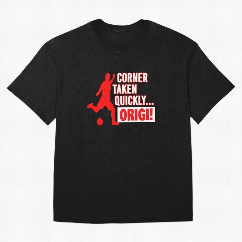 Corner Taken Quickly Origi (Red) Essential T-Shirt Feel the FIFA World Cup 2026 Group Stage Journey through Messi and Cristiano Ronaldo Highlights, Argentina and Brazil Pride, Match Day Excitement, Supporter Culture, Golden Goals and Global