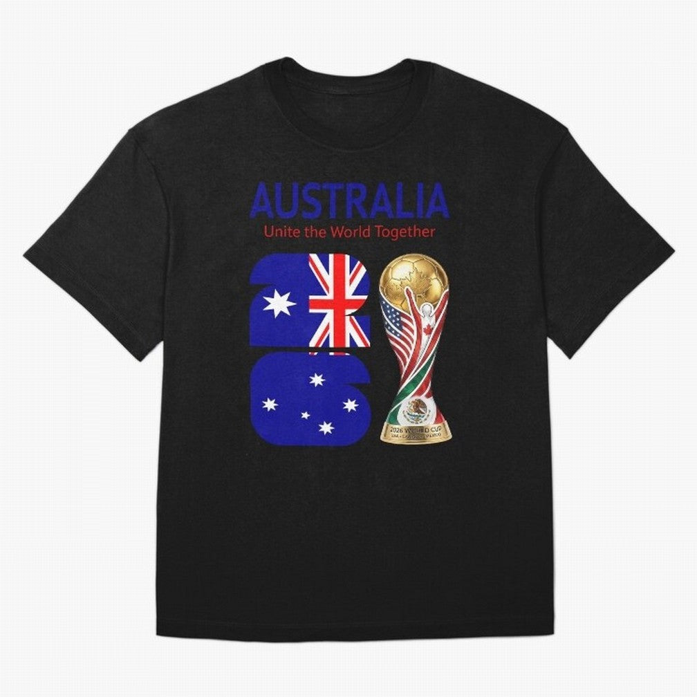 World Cup 2026, AUSTRALIA Classic T-Shirt Celebrate Golden Goal Energy in FIFA World Cup 2026 Group Stage for Fans of Messi and France and Portugal, Bringing Sports Nostalgia, International Competition, Famous Players and Unforgettable Victories;