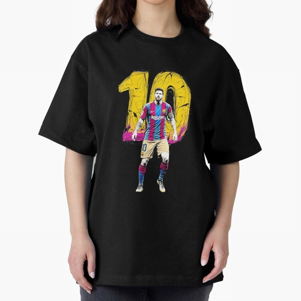 Messi sticker Oversized T-Shirt Bring Champion Energy into the FIFA World Cup 2026 Journey through Haaland Highlights, Argentina Pride, Football Festival Excitement, Trophy Ambitions, Country Rivalries and Star Player Buzz; Made for Die Hard