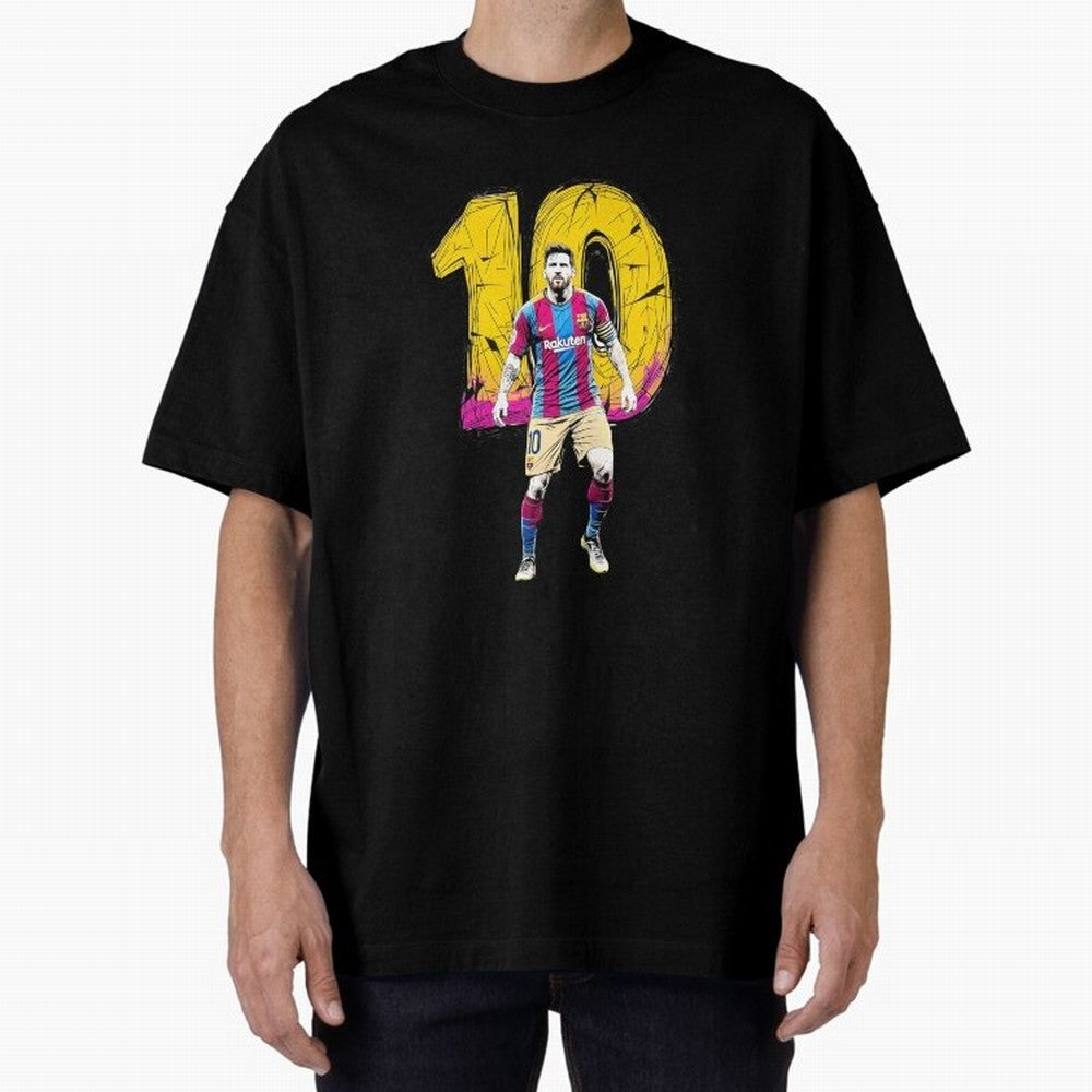 Messi sticker Oversized T-Shirt Bring Champion Energy into the FIFA World Cup 2026 Journey through Haaland Highlights, Argentina Pride, Football Festival Excitement, Trophy Ambitions, Country Rivalries and Star Player Buzz; Made for Die Hard