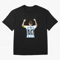 Messi Classic T-Shirt Show Match Day Excitement for the FIFA World Cup 2026 Group Stage Journey through Cristiano Ronaldo Highlights, Argentina and Brazil Pride, Supporter Pride, Iconic Celebrations, Legendary Names and Global Match Day Energy;
