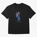 Messi Iconic Celebration Pixel Classic T-Shirt Bring a Vintage Feel to Global Football Passion for FIFA World Cup 2026, Celebrating Haaland and Mbappe, Brazil, Vintage Soccer Flavor, Modern Football Stars, National Flags and Final Night Emotion;