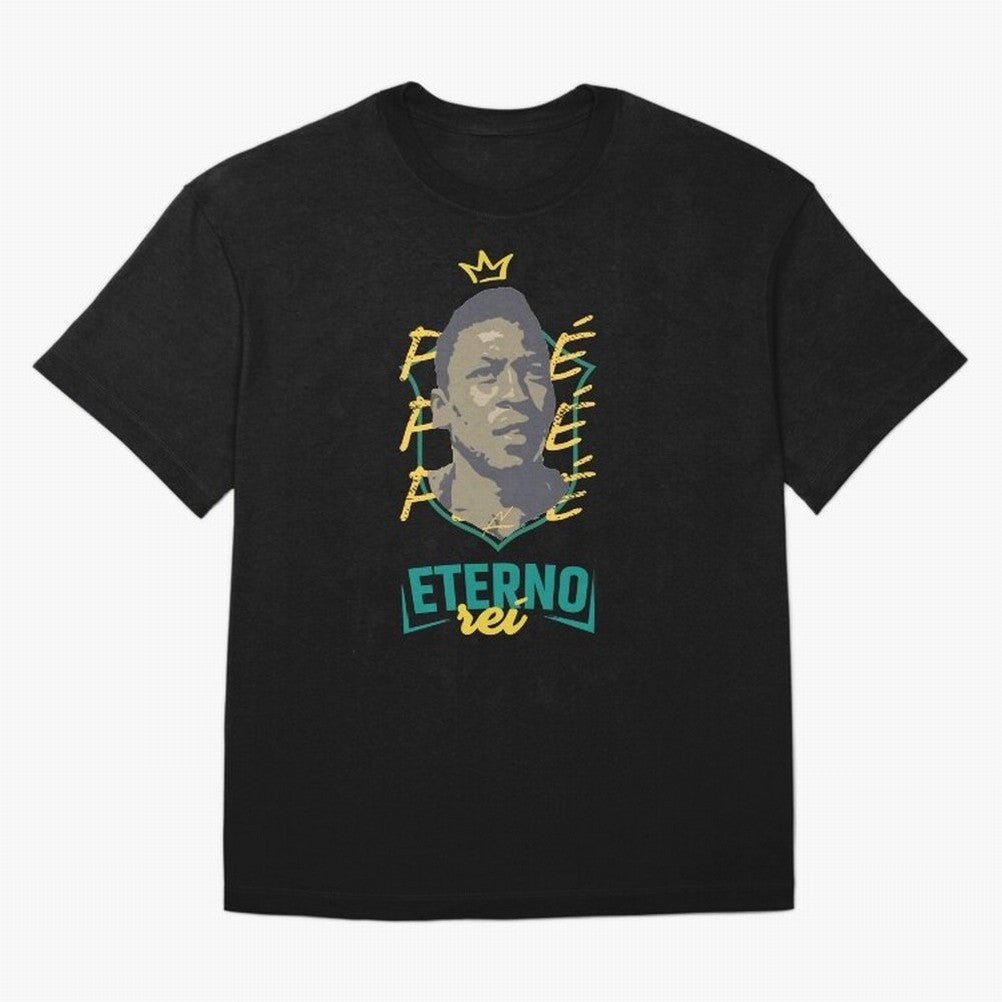 Messi and Neymar wearing a Pele t-shirt - Pel¨¦ Eterno - Pele Forever Rei Classic T-Shirt Keep the Legacy of Global Football Passion for FIFA World Cup 2026, Inspired by Cristiano Ronaldo, Haaland and CR7, Brazil, Football History, Final Match