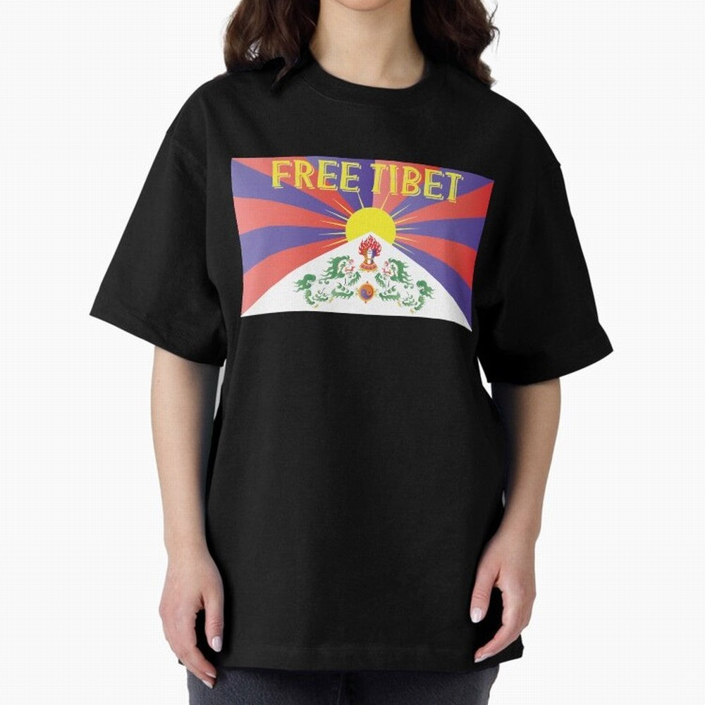Free Tibet Movement Oversized T-Shirt Bring a Champion Mindset to the FIFA World Cup 2026 USA Canada Mexico Journey through Messi, Neymar and Mbappe Highlights, Spain and Netherlands Pride, Fan Favorite Moments, National Team Passion, Big Match