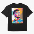 Jude Bellingham in WPAP Style Classic T-Shirt Enjoy the Biggest Football Party of FIFA World Cup 2026 Group Stage Featuring Messi, Neymar and Mbappe, England, France and Netherlands Energy, Match Day Excitement, Supporter Culture, Golden Goals and