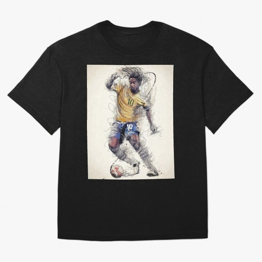 Ronaldinho Classic T-Shirt Unlock FIFA World Cup 2026 Group Stage for Fans of Neymar, Haaland and Cristiano Ronaldo and England and Germany, Bringing Football History, Final Match Energy, Crowd Noise and Once in a Lifetime Moments; Perfect for