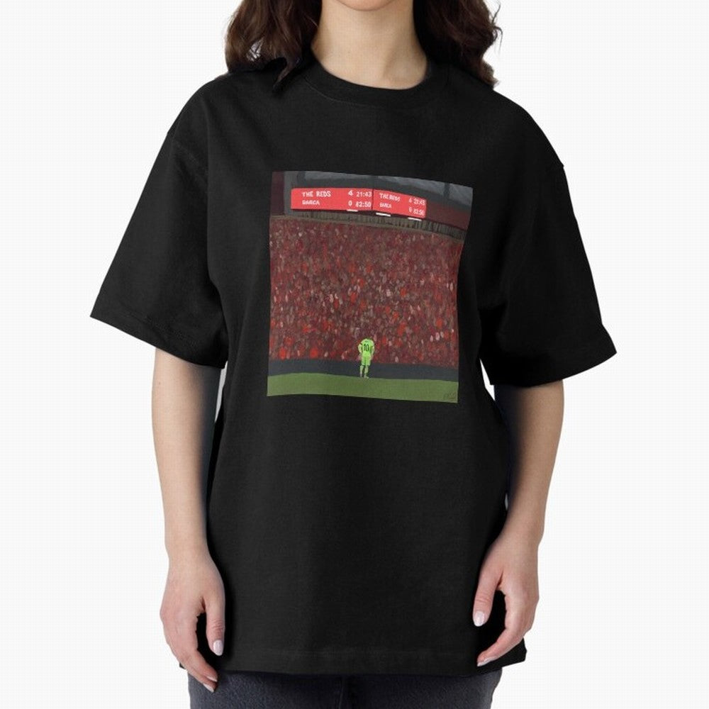 Liverpool 4-0 Barcelona painting Classic T-Shirt Discover Match Day Hype around FIFA World Cup 2026 USA Canada Mexico, CR7, England, Stadium Chants, National Pride, Trophy Dreams and Unforgettable Football Memories; Ideal for Football Dads,