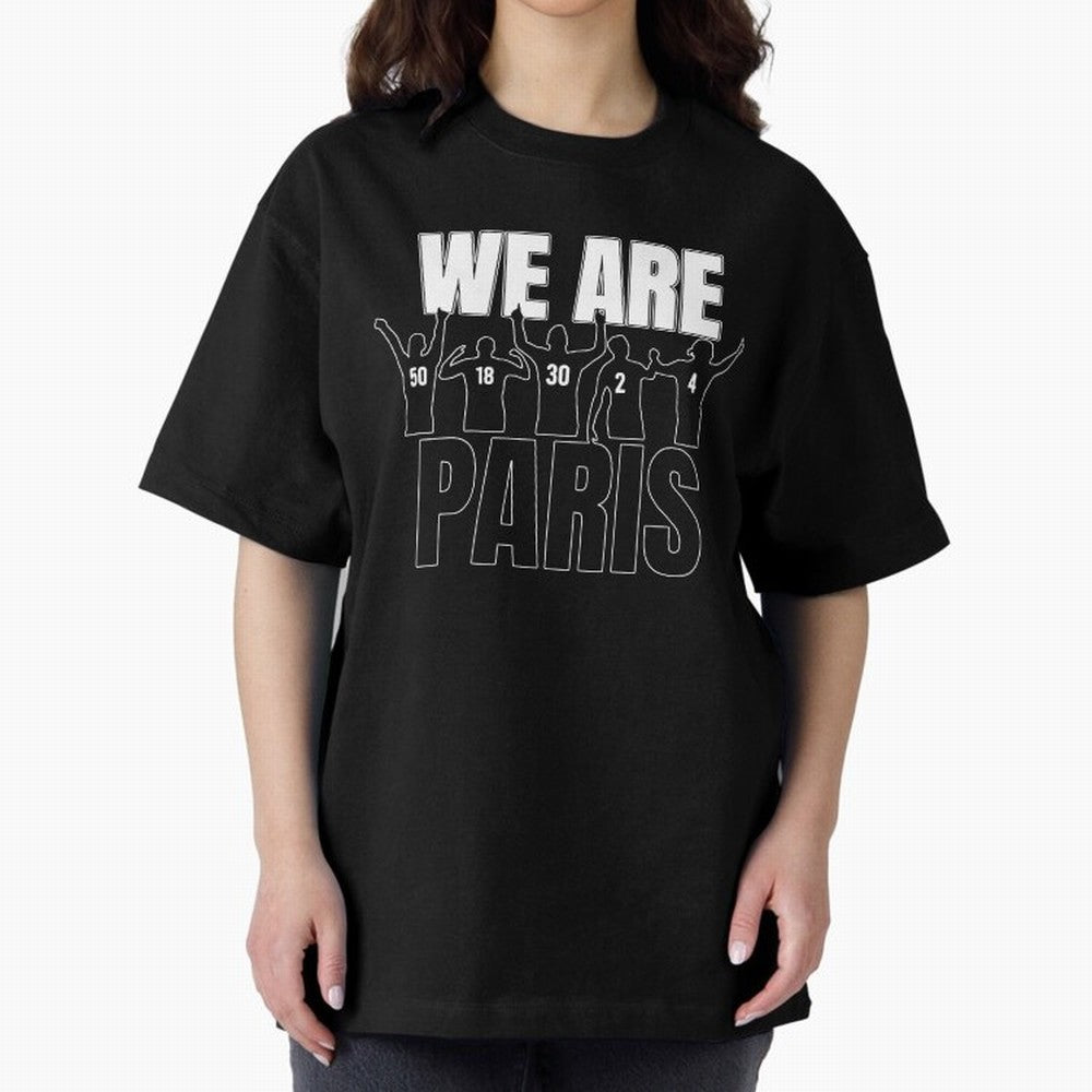 We are Paris Oversized T-Shirt Celebrate Classic Football Spirit in FIFA World Cup 2026 Group Stage Highlighting Neymar, Argentina and Brazil Energy, Football Passion, Legendary Performances, Festival Vibes and Supporter Community; Perfect for