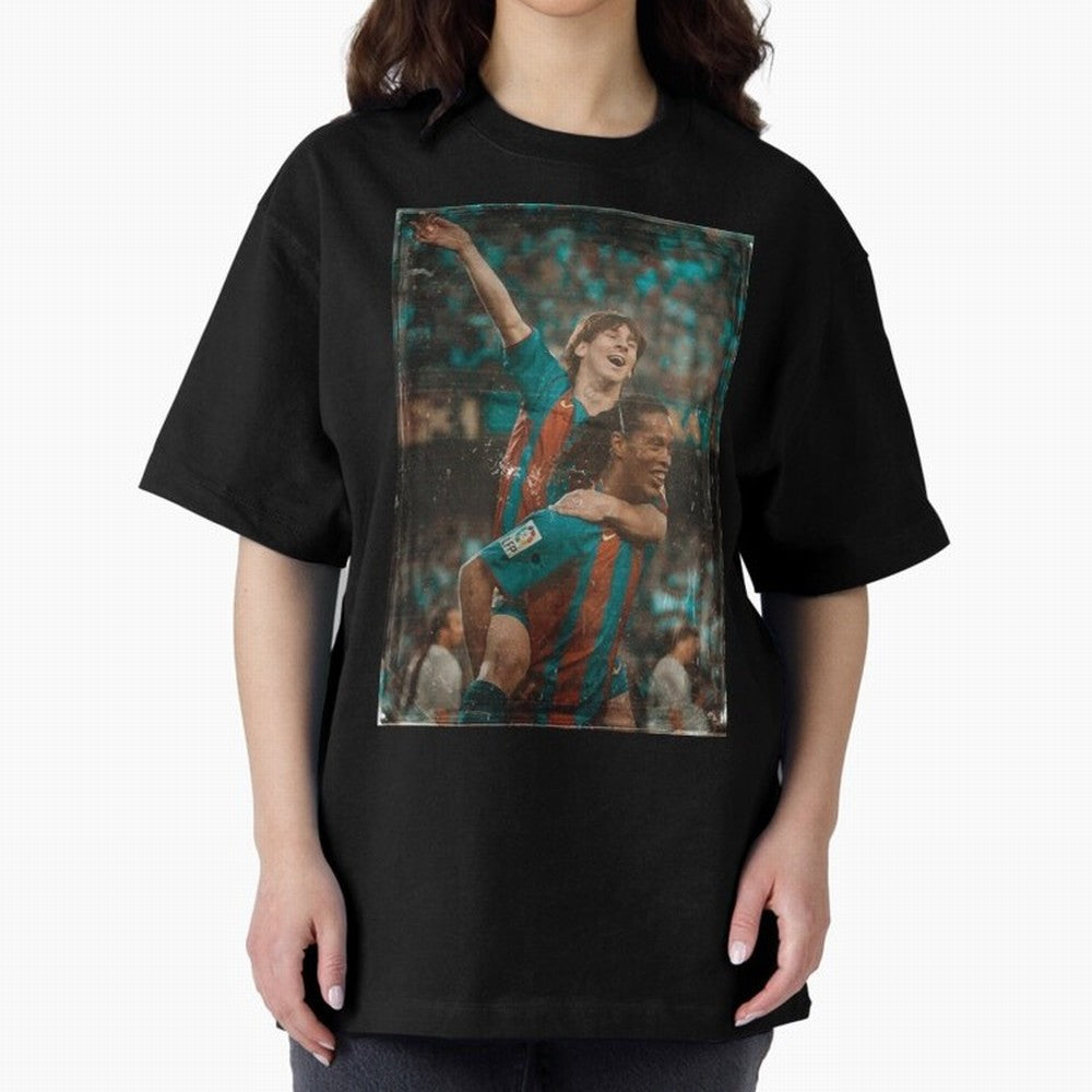 Messi and Ronaldinho Celebration Classic T-Shirt Celebrate Classic Football Spirit in FIFA World Cup 2026 for Fans of CR7 and England and Germany, Bringing Stadium Memories, Football Loyalty, International Chants and Championship Tradition; Made