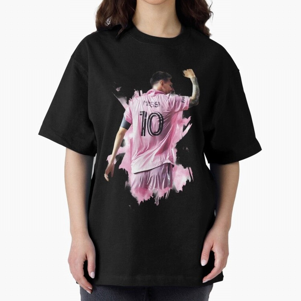 Messi Inter Miami Celebration Art ¨C Football Legend in Pink Jersey Classic T-Shirt Keep the Legacy of FIFA World Cup 2026 Highlighting Mbappe and Neymar, Germany Energy, Football History, Final Match Energy, Crowd Noise and Once in a Lifetime