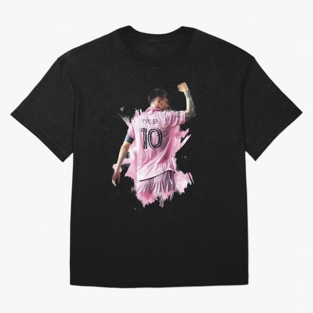 Messi Inter Miami Celebration Art ¨C Football Legend in Pink Jersey Classic T-Shirt Keep the Legacy of FIFA World Cup 2026 Highlighting Mbappe and Neymar, Germany Energy, Football History, Final Match Energy, Crowd Noise and Once in a Lifetime