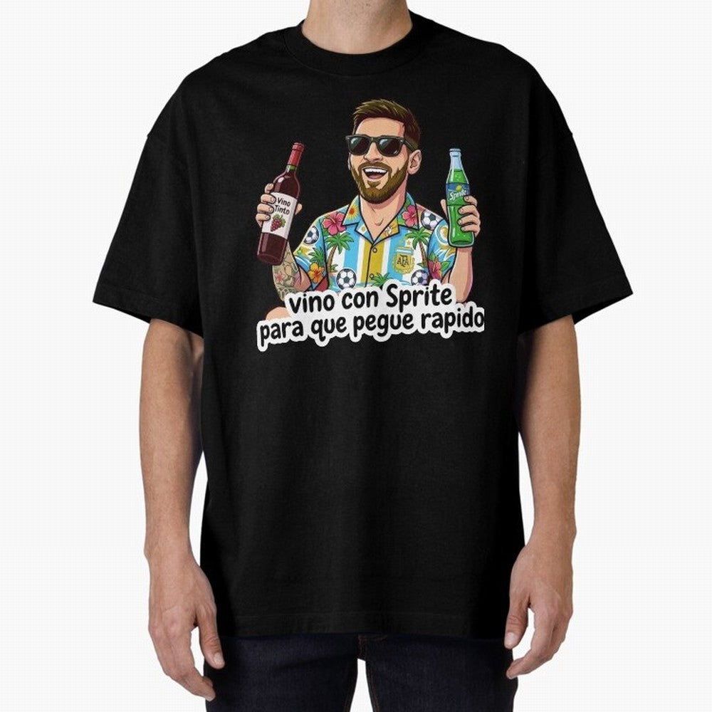Messi came with a sprite so he could hit fast. Classic T-Shirt Celebrate Fan Culture around FIFA World Cup 2026 USA Canada Mexico for Fans of Cristiano Ronaldo and France, Bringing Match Day Excitement, Supporter Culture, Golden Goals and Global