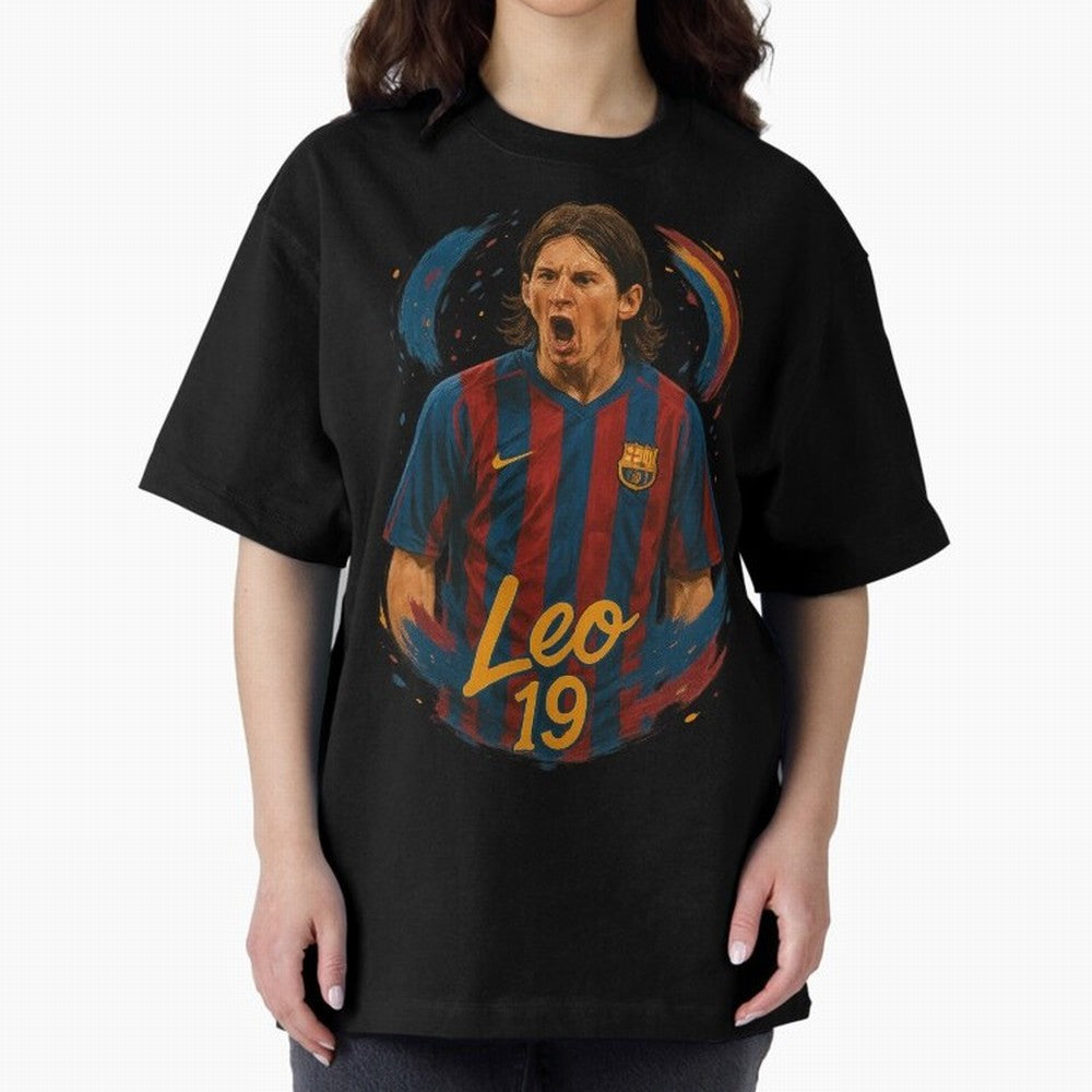 Young Messi Barcelona Art ¨C Rising Legend in Number 19 Tribute	 Classic T-Shirt Celebrate Global Passion for Match Day Hype around FIFA World Cup 2026, Mbappe and Neymar, Argentina, Game Day Rituals, Football Legends, Country Pride and the Road to