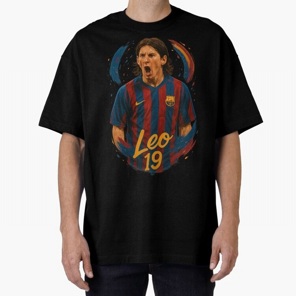 Young Messi Barcelona Art ¨C Rising Legend in Number 19 Tribute	 Classic T-Shirt Celebrate Global Passion for Match Day Hype around FIFA World Cup 2026, Mbappe and Neymar, Argentina, Game Day Rituals, Football Legends, Country Pride and the Road to