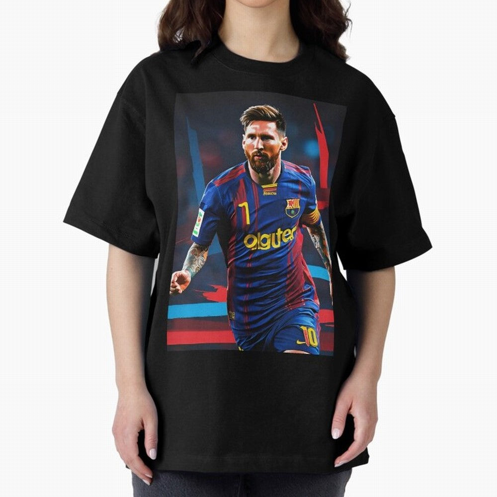 Messi.fcb Oversized T-Shirt Represent FIFA World Cup 2026 USA Canada Mexico Spirit, with Portugal, Messi, Football Passion, Legendary Performances, Festival Vibes and Supporter Community; Perfect for Fans, Collectors, Family Gatherings, Watch
