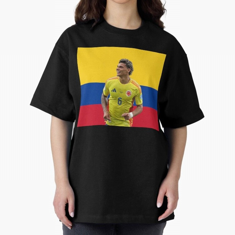 Richard Rios Colombian Flag Oversized T-Shirt Keep the Legacy of Match Day Hype around FIFA World Cup 2026, Haaland and Mbappe, Spain, Football History, Final Match Energy, Crowd Noise and Once in a Lifetime Moments; Great for Supporters Who Love