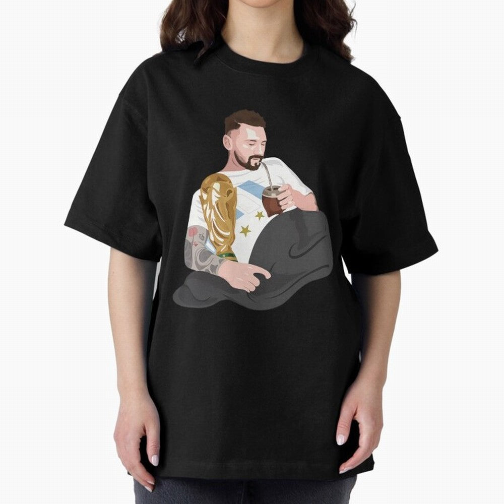 Messi with the World Cup and drinking mate Classic T-Shirt Embrace FIFA World Cup 2026 USA Canada Mexico Spirit, Driven by Portugal, Spain and Germany, Haaland and Mbappe, Fan Favorite Moments, National Team Passion, Big Match Drama and Soccer