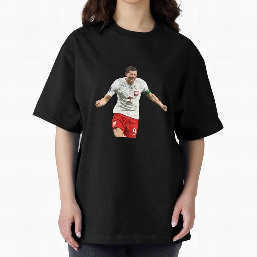 Robert Lewandowski Oversized T-Shirt Wear the Spirit of the FIFA World Cup 2026 Group Stage Journey through Haaland and Mbappe Highlights, Argentina Pride, Soccer Culture, Superstar Moments, National Team Dreams and Competitive Fire; Ideal for