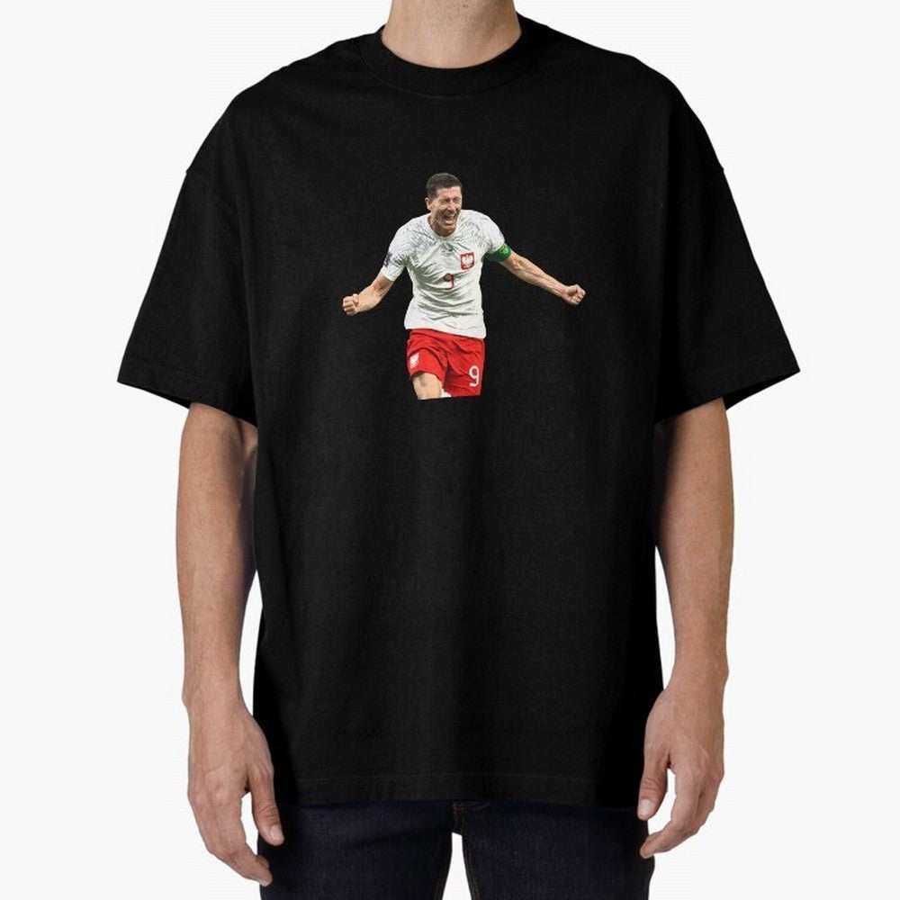 Robert Lewandowski Oversized T-Shirt Wear the Spirit of the FIFA World Cup 2026 Group Stage Journey through Haaland and Mbappe Highlights, Argentina Pride, Soccer Culture, Superstar Moments, National Team Dreams and Competitive Fire; Ideal for