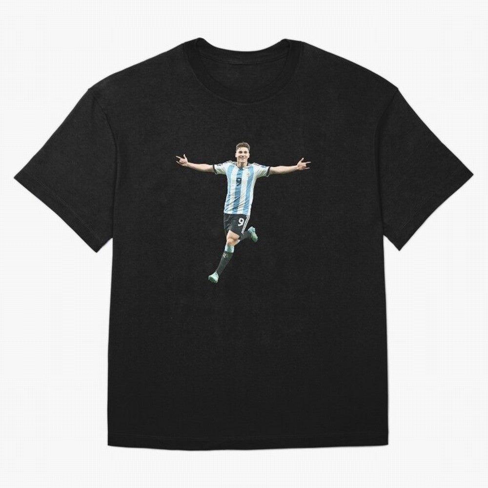 Julian Alvarez Classic T-Shirt Celebrate Soccer Greatness during FIFA World Cup 2026 for Fans of Messi and Brazil, Bringing Retro Football Energy, Iconic Rivalries, Trophy Chase Drama and Stadium Atmosphere; Ideal for Football Dads, Football Moms,