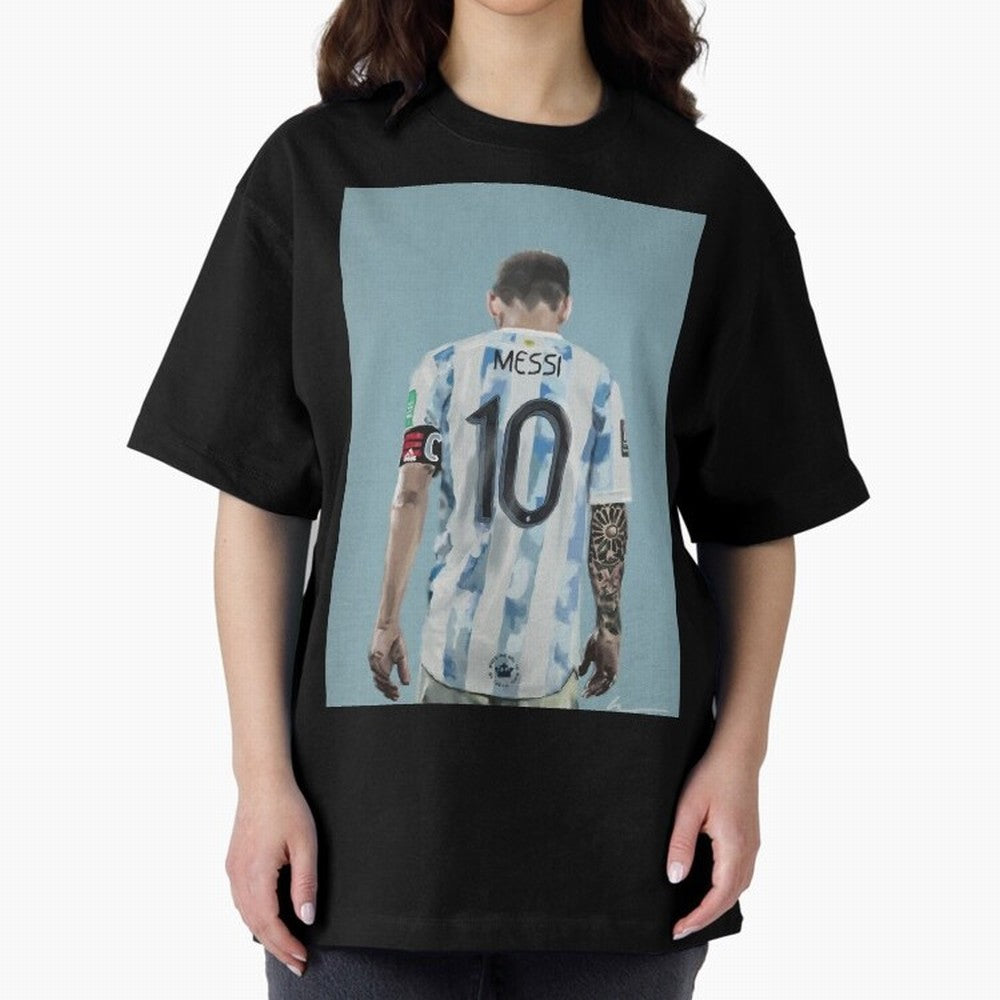 Portrait painting of Lionel Messi of Inter Miami and Argentina Classic T-Shirt Show Passion for the Stars of Global Football Passion for FIFA World Cup 2026, Built around CR7 and Messi, France, Football Passion, Legendary Performances, Festival