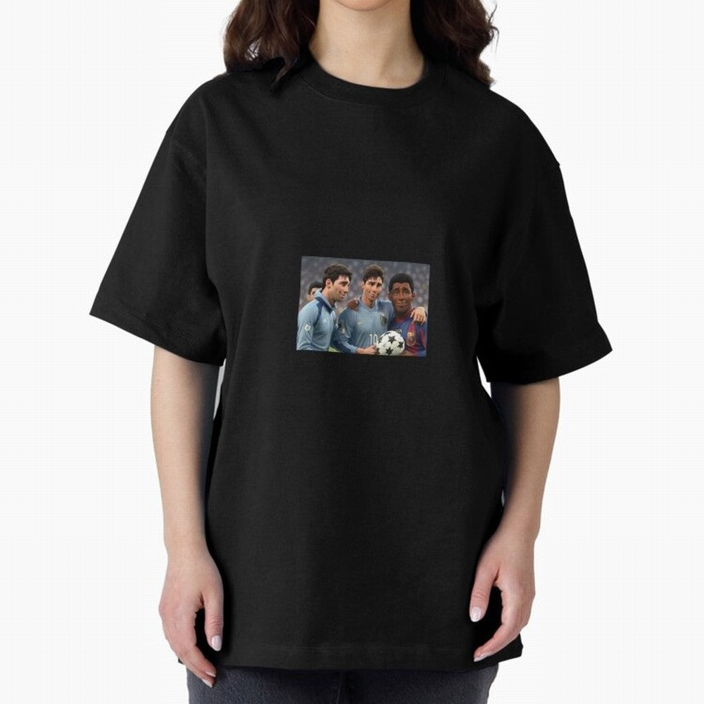 History Oversized T-Shirt Bring Trophy Dreams to Global Football Passion for FIFA World Cup 2026 Group Stage, Driven by Cristiano Ronaldo, France and Portugal, Soccer Culture, Superstar Moments, National Team Dreams and Competitive Fire; Ideal for