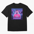 Inter Miami? Football Legend Messi Cyberpunk Retro Futurist Design (Version 2) Classic T-Shirt Celebrate National Team Dreams in Global Football Passion for FIFA World Cup 2026 USA Canada Mexico, Inspired by Messi, Neymar and Mbappe, Spain, Stadium