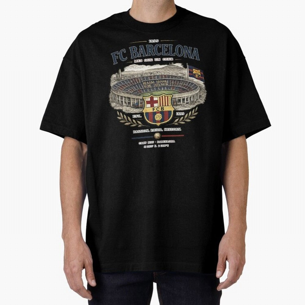 FC Barcelona Vintage Football Streetwear Oversized T-Shirt Turn Up for FIFA World Cup 2026 Group Stage Made for CR7 and Messi, Argentina Energy, Game Day Rituals, Football Legends, Country Pride and the Road to the Final; Ideal for Football Dads,