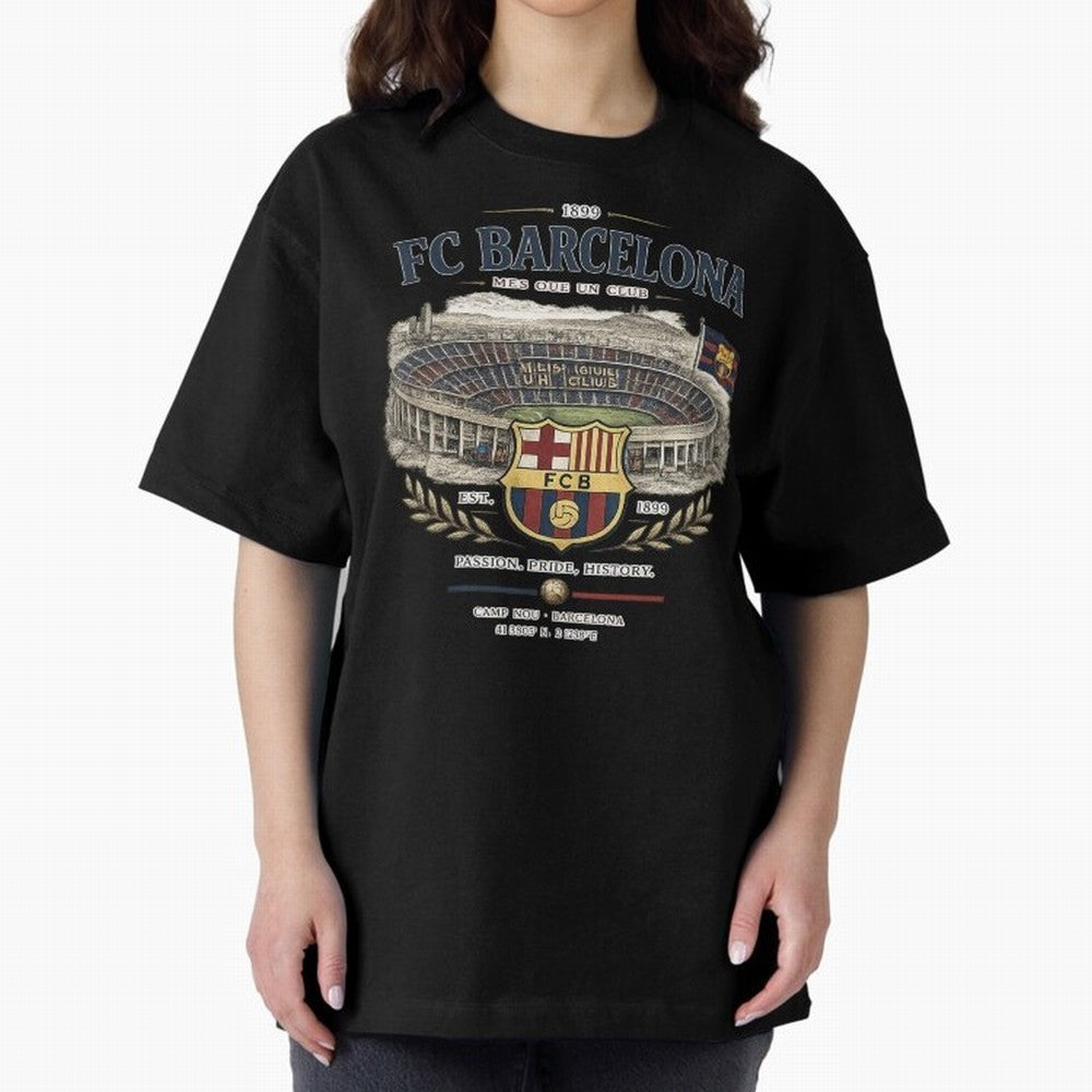 FC Barcelona Vintage Football Streetwear Oversized T-Shirt Turn Up for FIFA World Cup 2026 Group Stage Made for CR7 and Messi, Argentina Energy, Game Day Rituals, Football Legends, Country Pride and the Road to the Final; Ideal for Football Dads,