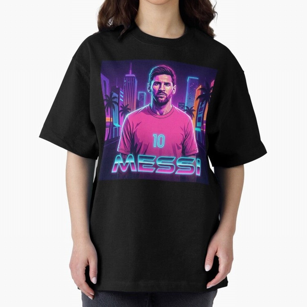 Inter Miami? Football Legend Messi Cyberpunk Retro Futurist Design (Version 4) Classic T-Shirt Upgrade FIFA World Cup 2026 for Fans of Haaland and Mbappe and Brazil, Bringing Stadium Chants, National Pride, Trophy Dreams and Unforgettable Football