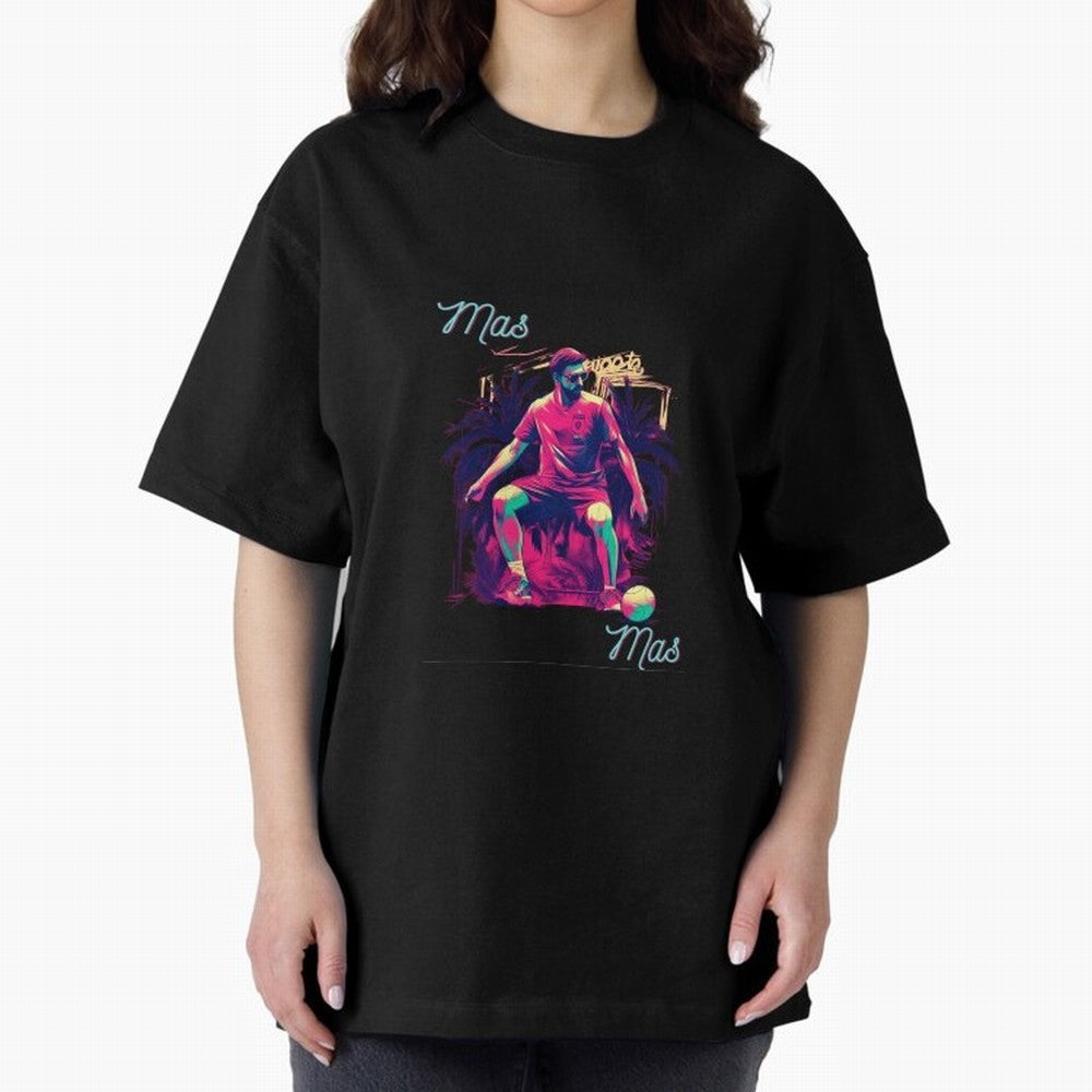 Messi Mas Messi Oversized T-Shirt Step into FIFA World Cup 2026 Group Stage Filled with Mbappe and Neymar, Spain Energy, Classic Soccer Heritage, Championship Pressure, Fan Loyalty and International Pride; Great for Supporters Who Love Legendary