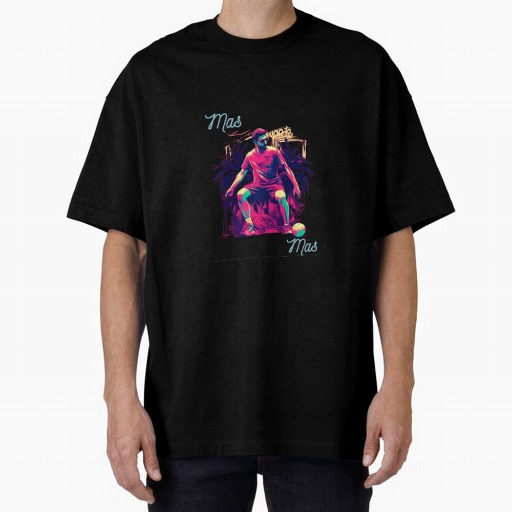 Messi Mas Messi Oversized T-Shirt Step into FIFA World Cup 2026 Group Stage Filled with Mbappe and Neymar, Spain Energy, Classic Soccer Heritage, Championship Pressure, Fan Loyalty and International Pride; Great for Supporters Who Love Legendary