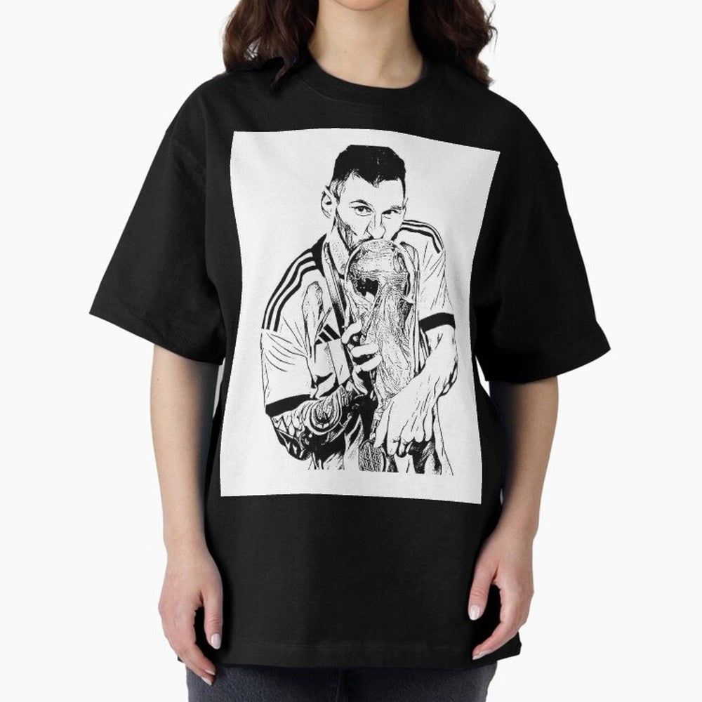 Drawing Leo Messi Classic T-Shirt Celebrate National Team Dreams in FIFA World Cup 2026 Group Stage for Fans of Messi and Germany, Bringing Soccer Culture, Superstar Moments, National Team Dreams and Competitive Fire; Ideal for Passionate Fans Who