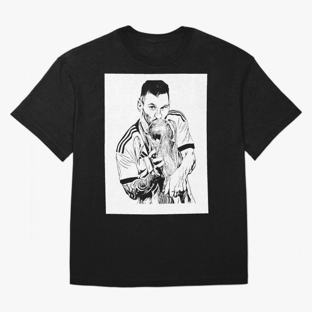 Drawing Leo Messi Classic T-Shirt Celebrate National Team Dreams in FIFA World Cup 2026 Group Stage for Fans of Messi and Germany, Bringing Soccer Culture, Superstar Moments, National Team Dreams and Competitive Fire; Ideal for Passionate Fans Who