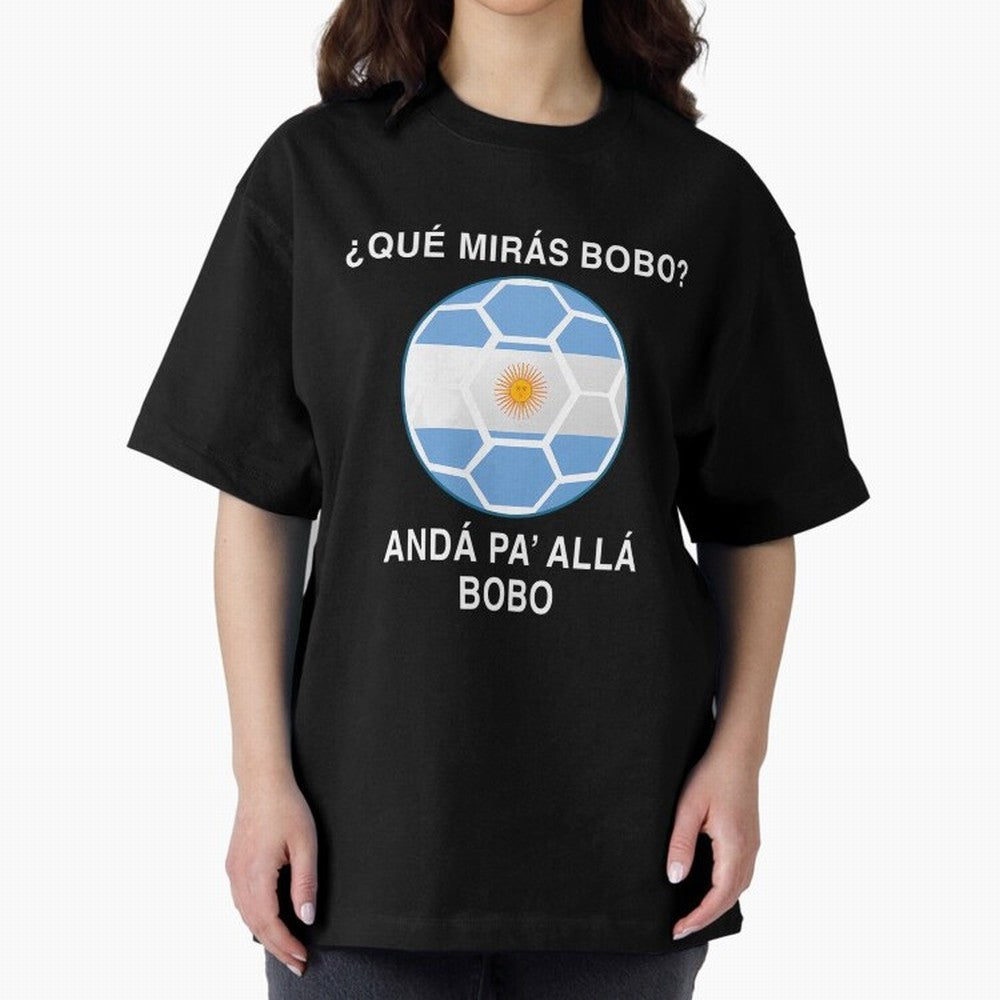 Que Miras Bobo Messi Argentina Ftbol Soccer Qatar 2022 Classic T-Shirt Join the Global Buzz around the FIFA World Cup 2026 Journey through Cristiano Ronaldo Highlights, Portugal Pride, Retro Football Energy, Iconic Rivalries, Trophy Chase Drama and