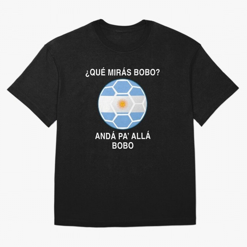 Que Miras Bobo Messi Argentina Ftbol Soccer Qatar 2022 Classic T-Shirt Join the Global Buzz around the FIFA World Cup 2026 Journey through Cristiano Ronaldo Highlights, Portugal Pride, Retro Football Energy, Iconic Rivalries, Trophy Chase Drama and