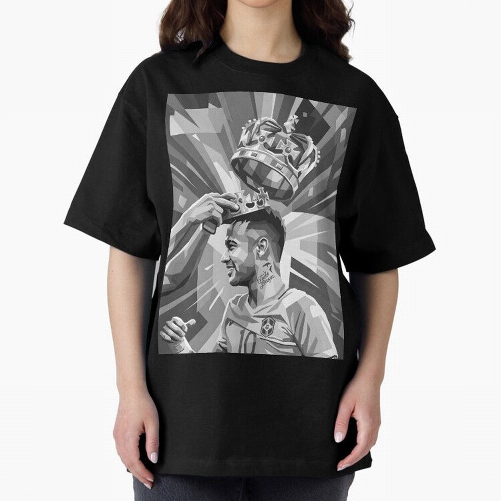 Neymar Grayscale Classic T-Shirt Cheer for FIFA World Cup 2026 Group Stage Highlighting Messi, CR7 and Mbappe, Argentina Energy, Supporter Pride, Iconic Celebrations, Legendary Names and Global Match Day Energy; Made for Collectors Who Enjoy Iconic
